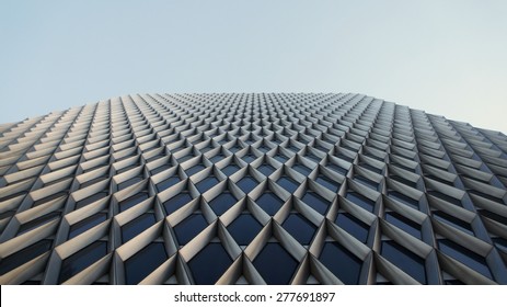 Building Facade In Sunset