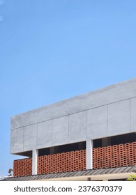 building facade using brick material