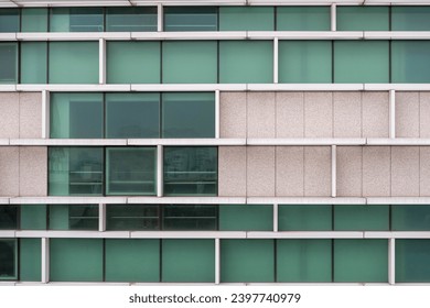 Building facade with window pattern