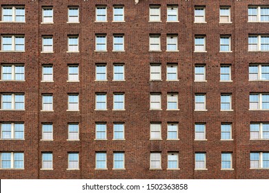 Building facade with windows, texture, architecture