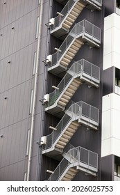 Building,  Fire Stairway In Building