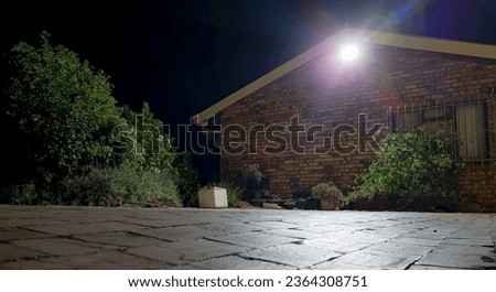 Building with floodlight at night