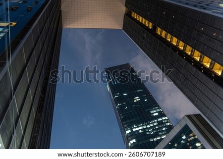 The building in the frame of the building  