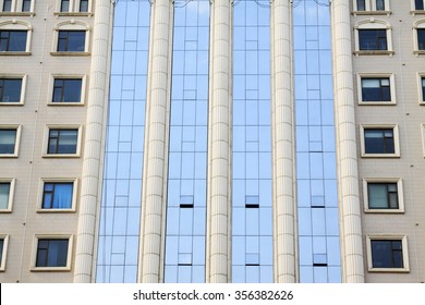 Building Glass Curtain Wall, Closeup Of Photo