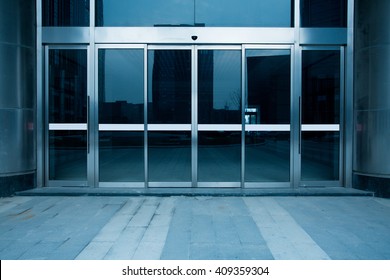 building glass entrance