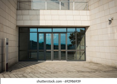 Building Glass Entrance