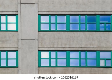 Building with green windows 