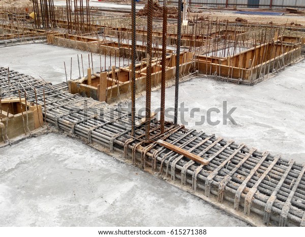 Building Ground Beam Under Construction Made Stock Photo 615271388 ...