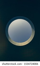 Building with a hole through the ceiling