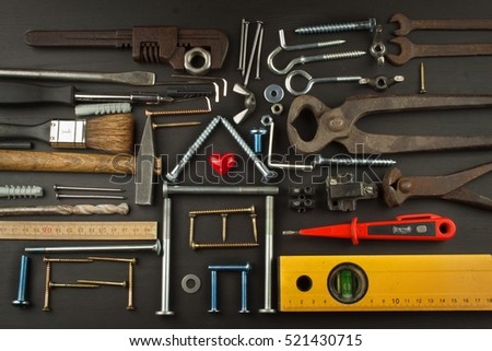 building a house
