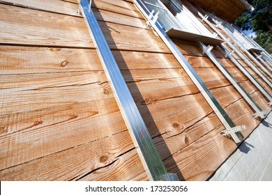 Building House, Installation Of Galvanized Crate, Preparing For Insulation And Siding