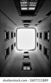 A building from the inside. 