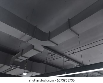 Building interior Air Duct, Air Condition pipe line system Air flow in store