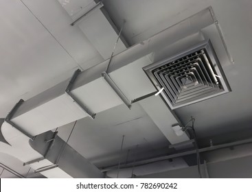 Building Interior Air Duct, Air Condition Pipe Line System Air Flow In Store