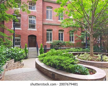 building made of red bricks