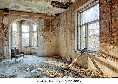 The Building Masonic Lodge In Ruins