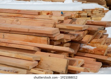 Building Material In The Snow Natural Winter