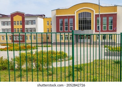 The Building Of A Modern School In Russia, A New Building For Teaching Children.