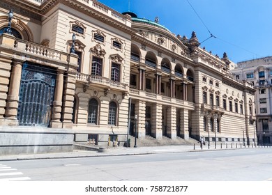 Building Of Municipal Theatre In Sao Paulo, Brazil