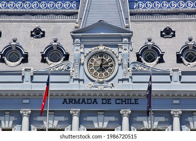 Building Of The Naval Command, Armade De Chile, In Valparaiso, Pacific Coast, Chile