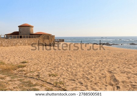 A building on a beach