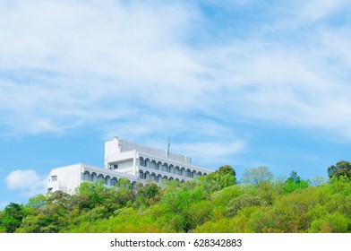 Building on the mountain.