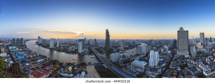 Building panorama in Bangkok