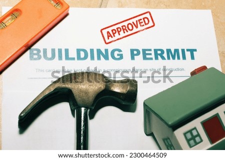 Building permit document with the text 