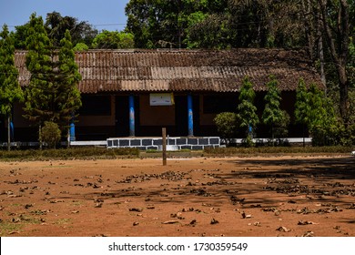 Building Of Primary School In Indian Village