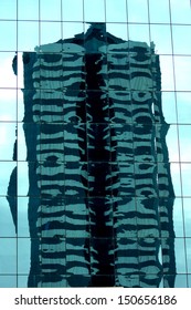 Building reflection in the windows 