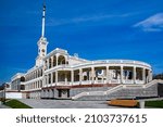 Building of the renovated River Station in Moscow, Russia