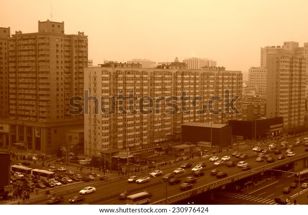 building and road, city\
scenery in Beijing