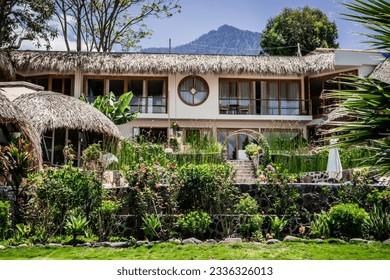 Building with rooms for tourists in natural environment of Guatemala - Shutterstock ID 2336326013