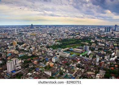 Building Scape Of Bangkok City In Thailand