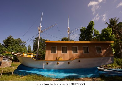 Building With Ship Model At Bulukumba, Indonesia. 23 July 2021