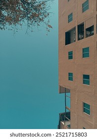 Building with side angle and clear sky