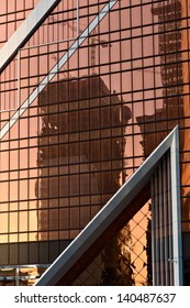 Building Skyscraper Reflected In Mercury City Tower