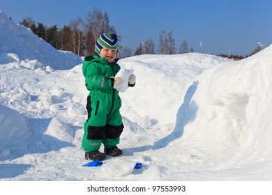 building from snow