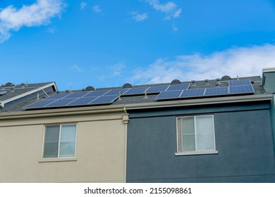 Building With Solar Panels On The Roof At Silicon Valley, San Jose, CA