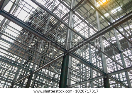 Building structures made of steel with a solid strength.
