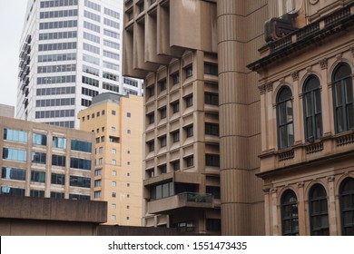 Building Structures, Patterns And Textures. Buildings In CBD Sydney, Financial District. Australia, New South Wales