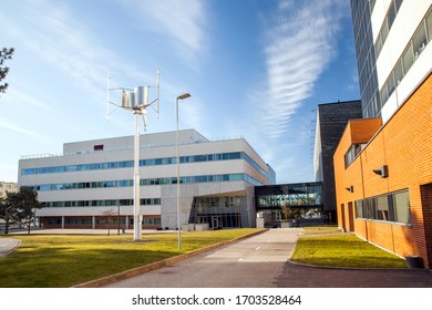  The Building Of Tallinn University Of Technology In Sunny Spring Day, Estonia