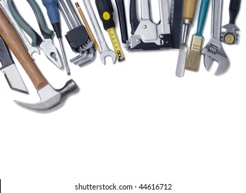 Building Tools On A White Background