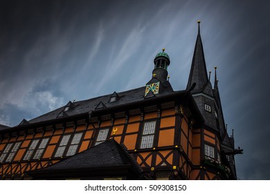 The building of town hall of  Wernigerode, Germany .