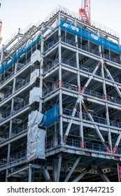 Building under construction on Moor Ln, London, united kingdom - 14 February 2021