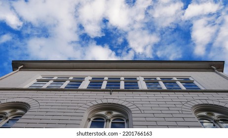 building with windows and sky