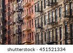 Buildings along 3rd Street near Tompkins Square Park in the East Village of Manhattan, New York City