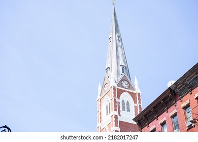 Buildings (apartments, Church, Water Tower) In Greenpoint, Brooklyn