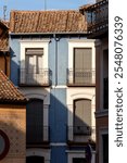 Buildings and bell tower in the Plaza Mayor of the city of Segovia in the region of Castilla La Mancha, Spain