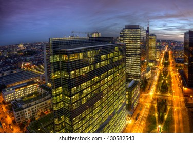 Buildings Of Brussels At Sunset